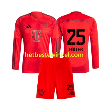 Bayern München Thomas Muller 25 Voetbalshirts Kind Thuis 2024-25 - LS